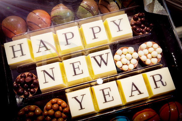 Happy New Year Chocolate Pralines