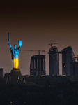 Motherland Monument on 31st Independence Day in Kyiv