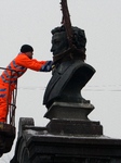 Monument to Pushkin dismantled in Dnipro