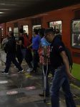 National Guar Inside Mexico City Metro 