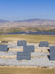 Aerial View Of Solar Panels In Greece
