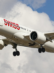 SWISS Airbus A220 Landing At London Heathrow Airport 