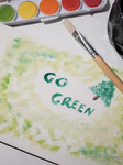 'Go Green' Painting 