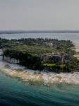 Drone View Of Drought At Lake Garda