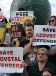 Rally in support of captive Azovstal defenders in Dnipro