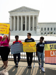 Students await a ruling by the Supreme Court student loan forgiveness