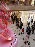 A Giant Pink Dragon Statue in Nanjing .