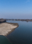 Drone View Of Po River In Ferrara