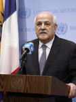 Palestinian Ambassador To The United Nations Riyad Mansour Press Conference