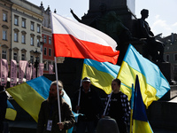 Ukrainians Demonstrate In Poland