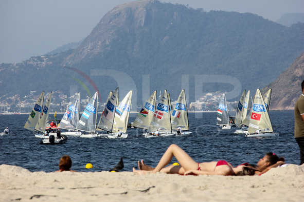 Finn sailing race at the 2016 Summer Olympics in Rio de Janeiro
