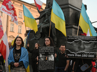 KRAKOW, POLAND - MAY 20, 2023:
Unified in solidarity, members of the local Belarusian and Ukrainian diaspora, joined by local dedicated acti...