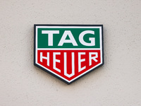  Tag Heuer logo is seen in Cannes, France on May 24, 2023. (