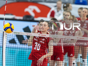 Olivia Rozanski (POL) during Poland vs France, volleyball friendly match in Radom, Poland on May 25, 2023. (
