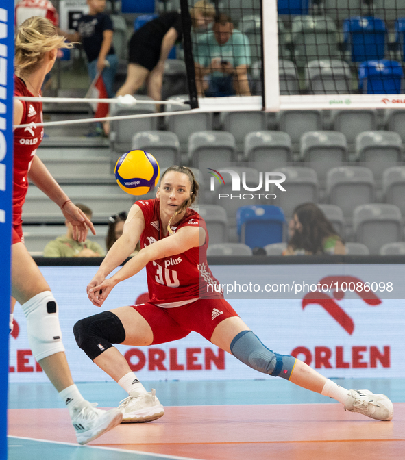 Olivia Rozanski (POL) during Poland vs France, volleyball friendly match in Radom, Poland on May 25, 2023. 