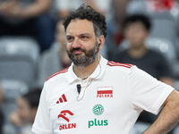 Trener Stefano Lavarini during Poland vs France, volleyball friendly match in Radom, Poland on May 25, 2023. (