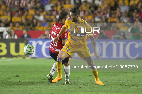 May 25, 2023, Monterrey, Mexico: Andre Pierre Gignac of Tigres of UANL dominates the ball during the Closing Tournament Final match, between...