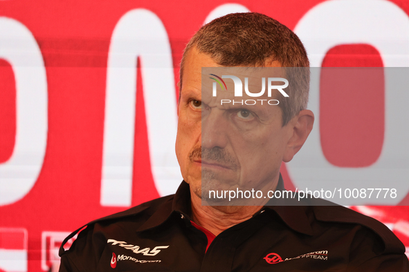 Guenther Steiner during a press conference ahead of the Formula 1 Grand Prix of Monaco at Circuit de Monaco in Monaco on May 26, 2023. 