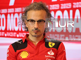 Laurent Mekies during a press conference ahead of the Formula 1 Grand Prix of Monaco at Circuit de Monaco in Monaco on May 26, 2023. (