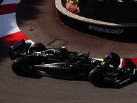 Lewis Hamilton of Mercedes during second practice ahead of the Formula 1 Grand Prix of Monaco at Circuit de Monaco in Monaco on May 26, 2023...