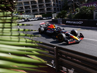 Sergio Perez of Red Bull Racing during second practice ahead of the Formula 1 Grand Prix of Monaco at Circuit de Monaco in Monaco on May 26,...