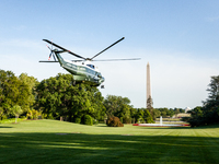 President Joe Biden departs the White House on Marine One en route to Camp David for the Memorial Day weekend. (