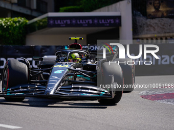 Lewis Hamilton of Uk driving the (44) Mercedes-AMG Petronas F1 Team F1 W14 E Performance Mercedes during the Formula 1 Grand Prix De Monaco...