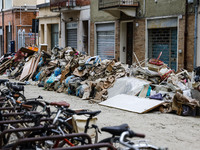 A general view of the flood damage in Emilia Romagna on May 31, 2023 in Faenza, Italy (