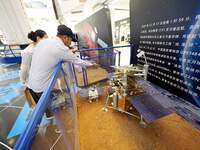 Visitors visit a space science popularizing exhibition in Beijing, China, May 31, 2023. (