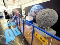 Visitors visit a space science popularizing exhibition in Beijing, China, May 31, 2023. (
