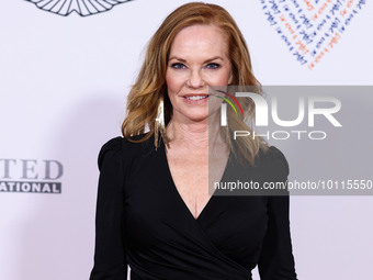 American actress Marg Helgenberger arrives at the 30th Annual Race To Erase MS Gala held at the Fairmont Century Plaza on June 2, 2023 in Ce...