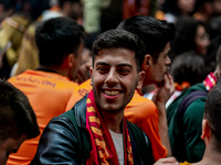 

Galatasaray fans are seen celebrating the championship title of Galatasaray in Taksim, Istanbul, on May 4th, 2023 (