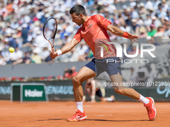 Novak Djokovic during Roland Garros 2023 in Paris, France on June 4, 2023. (