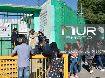 June 04 ,2023, Metepec , Mexico : Aspects of the polling place openings for the election for Governor and deputies in the State of Mexico. o...