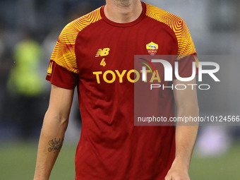 Bryan Cristante of A.S. Roma during the 38th day of the Serie A Championship between A.S. Roma vs A.C. Spezia on June 4, 2023 at the Stadio...