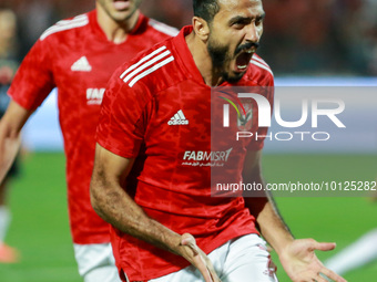 
Al Ahly v Wydad - CAF Champions League
Kahraba of Al Ahly celebrates after scoring a goal during the CAF Champions League final playoff b...