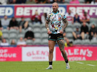 Zak Hardaker of Leigh Leopards during the BetFred Super League match between Hull Football Club and Warrington Wolves at St. James's Park, N...
