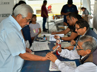 Polling places where citizens voted for the election of the next Governor of the State of Mexico, in Toluca de Lerdo, Mexico, on june 04, 20...