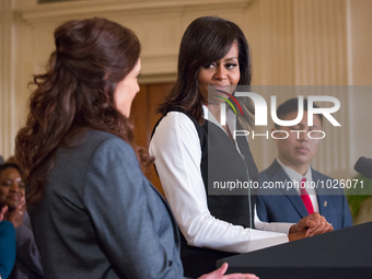 WASHINGTON, D.C. — On Thursday, January 28 in the East Room of the White House, First Lady Michelle Obama, as part of her Reach Higher initi...