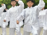 

Students are practicing Tai Chi in Handan, Hebei Province, China, on July 13, 2023. (