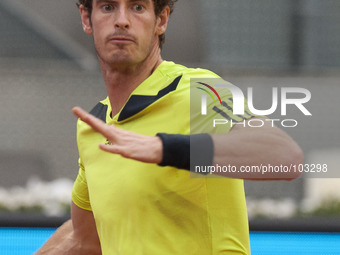 Andy Murray during the Mutua Madrid Open Masters 1.000 tennis tournament played at the Caja Magica complex in Madrid, Spain, 07 May 2014. (