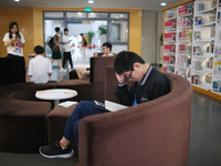 NANTONG, CHINA - AUGUST 14, 2023 - People read books and study at the Nantong Library in Nantong, East China's Jiangsu Province, Aug. 14, 20...