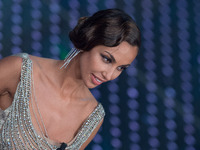 Madalina Ghenea during the 66th Sanremo Music Festival on February 9, 2016. (
