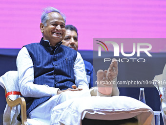 

Rajasthan Chief Minister Ashok Gehlot is attending a felicitation ceremony on the occasion of Teacher's Day at the Birla Auditorium in Jai...