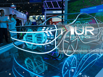  Citizens visit the booth at the 2023 SMART CHINA EXPO in Chongqing, China, Sept. 5, 2023. (