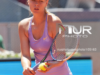 Maria Sharapova of Russia in action at the Mutua Madrid Open 2014 WTA Tennis World Tour 2014, Mutua Madrid Open 2014, Day Seven - 09 May 201...
