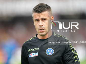 Antonio Giua, referee, during the Serie A TIM match between US Salernitana and Torino FC in Salerno, Italy, on September 18, 2023. (