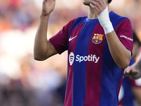 Joao Felix second striker of Barcelona and Portugal lament a failed occasion during the LaLiga EA Sports match between FC Barcelona and Celt...