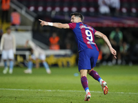 Robert Lewandowski centre-forward of Barcelona and Poland celebrates after scoring his sides second goal during the LaLiga EA Sports match b...