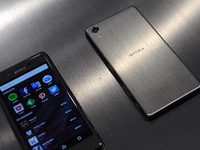 The new Sony Xperia Z5 smartphone, showed during the first day of Mobile World Congress 2016 in Barcelona, 22nd of February, 2016. (